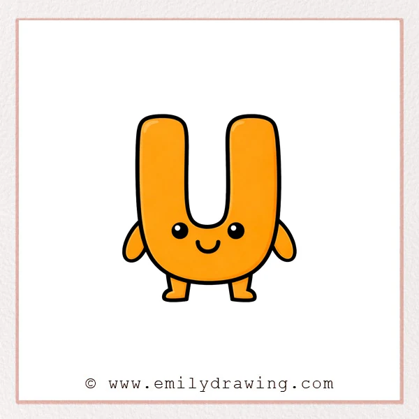 Preview of Bubble Letter U drawing